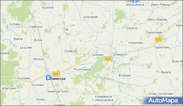 mapa Sulkowo, Sulkowo na mapie Targeo