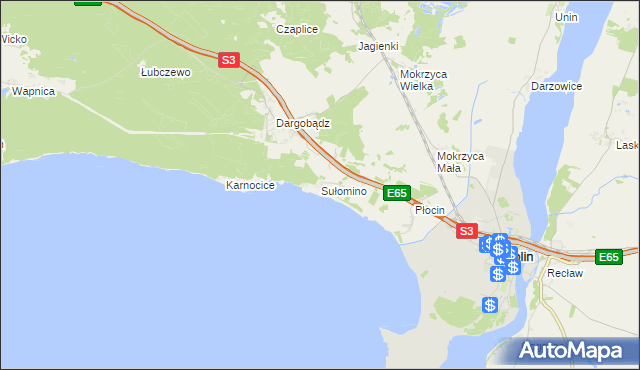 mapa Sułomino, Sułomino na mapie Targeo
