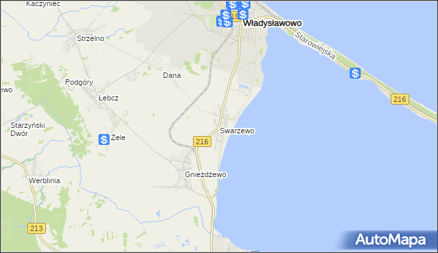 mapa Swarzewo, Swarzewo na mapie Targeo