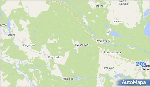 mapa Święchowo, Święchowo na mapie Targeo