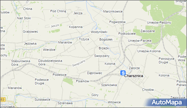 mapa Swojczany, Swojczany na mapie Targeo