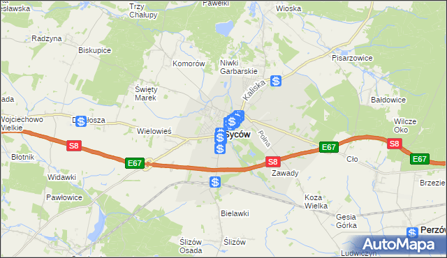 mapa Syców, Syców na mapie Targeo