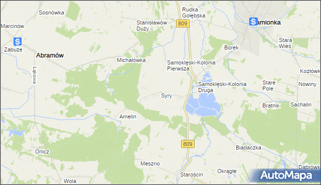 mapa Syry, Syry na mapie Targeo
