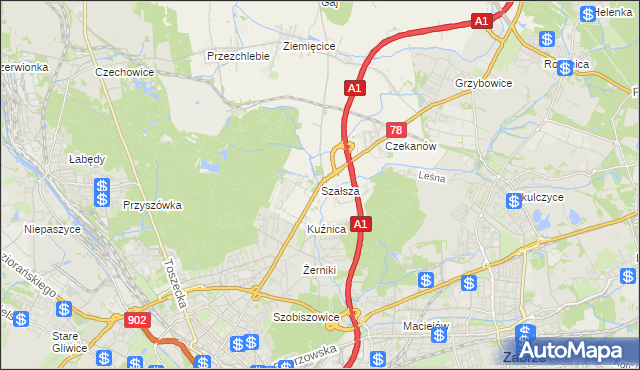 mapa Szałsza, Szałsza na mapie Targeo