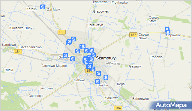 mapa Szamotuły, Szamotuły na mapie Targeo