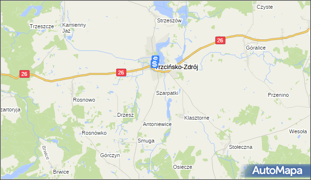 mapa Szarpatki, Szarpatki na mapie Targeo