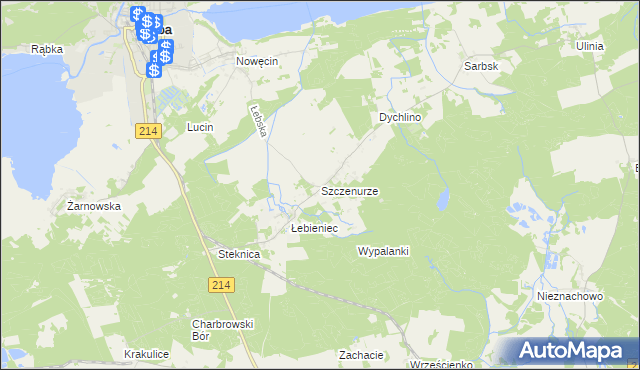 mapa Szczenurze, Szczenurze na mapie Targeo