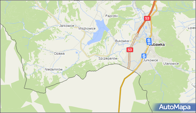 mapa Szczepanów gmina Lubawka, Szczepanów gmina Lubawka na mapie Targeo