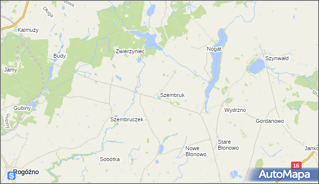 mapa Szembruk, Szembruk na mapie Targeo