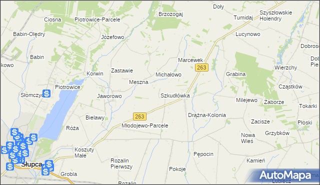 mapa Szkudłówka, Szkudłówka na mapie Targeo