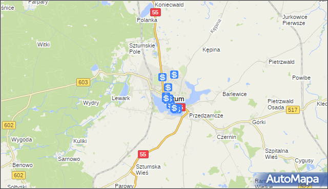 mapa Sztum, Sztum na mapie Targeo