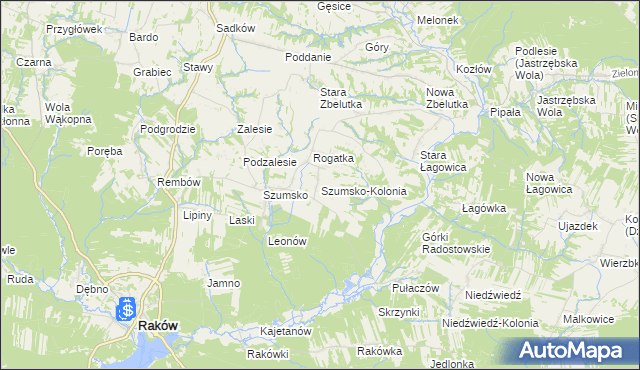 mapa Szumsko-Kolonia, Szumsko-Kolonia na mapie Targeo