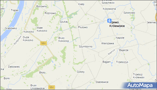mapa Szymborno, Szymborno na mapie Targeo