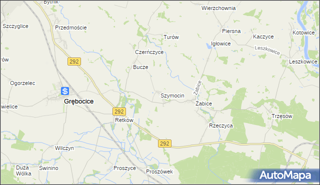 mapa Szymocin, Szymocin na mapie Targeo