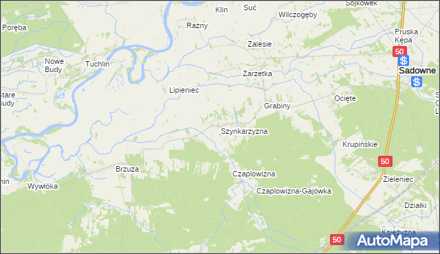 mapa Szynkarzyzna, Szynkarzyzna na mapie Targeo
