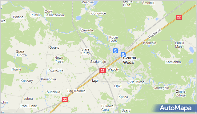 mapa Szyszkowiec, Szyszkowiec na mapie Targeo