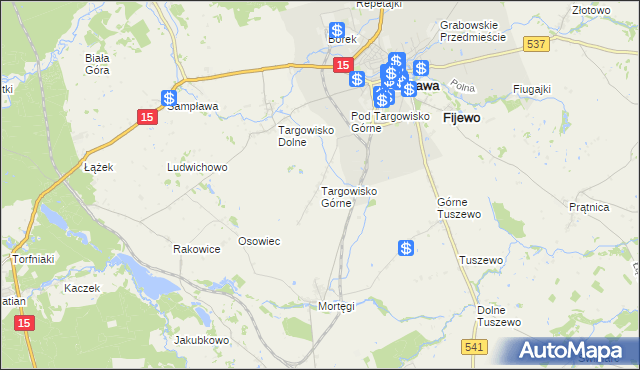 mapa Targowisko Górne, Targowisko Górne na mapie Targeo