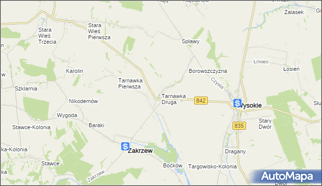 mapa Tarnawka Druga, Tarnawka Druga na mapie Targeo