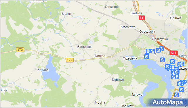 mapa Tarnina, Tarnina na mapie Targeo