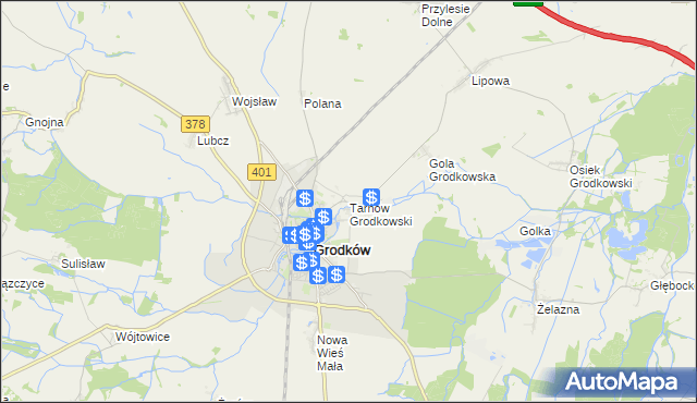 mapa Tarnów Grodkowski, Tarnów Grodkowski na mapie Targeo