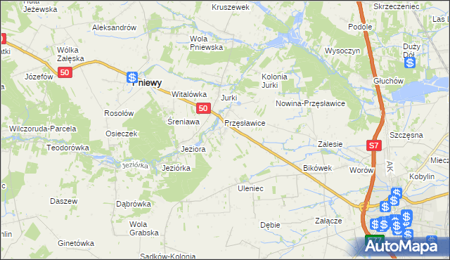 mapa Tomaszówka gmina Pniewy, Tomaszówka gmina Pniewy na mapie Targeo