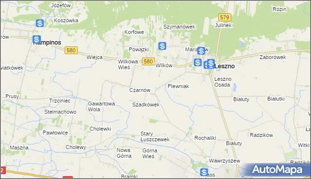 mapa Towarzystwo Czarnów, Towarzystwo Czarnów na mapie Targeo