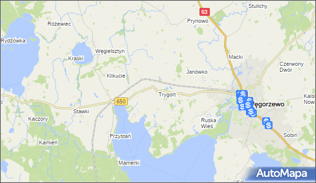 mapa Trygort, Trygort na mapie Targeo