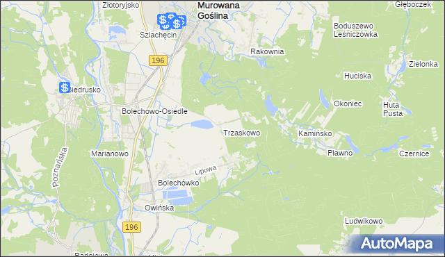 mapa Trzaskowo, Trzaskowo na mapie Targeo