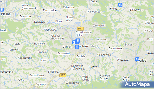 mapa Tuchów, Tuchów na mapie Targeo