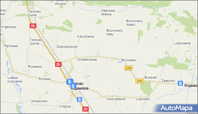 mapa Tupadły gmina Złotniki Kujawskie, Tupadły gmina Złotniki Kujawskie na mapie Targeo