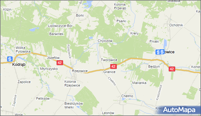 mapa Tworowice, Tworowice na mapie Targeo