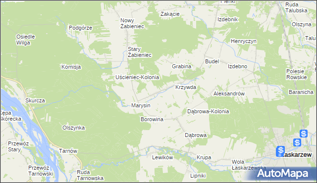 mapa Uścieniec, Uścieniec na mapie Targeo