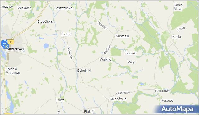 mapa Wałkno, Wałkno na mapie Targeo