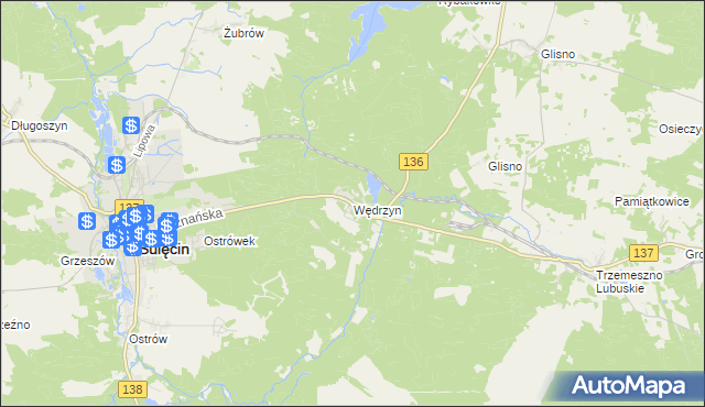 mapa Wędrzyn, Wędrzyn na mapie Targeo