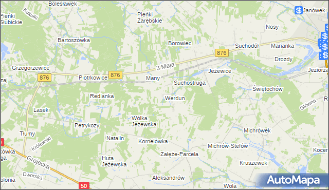 mapa Werdun, Werdun na mapie Targeo