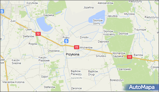 mapa Wichertów, Wichertów na mapie Targeo