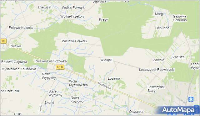 mapa Wielątki, Wielątki na mapie Targeo