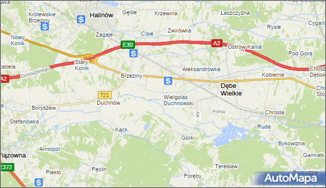 mapa Wielgolas Duchnowski, Wielgolas Duchnowski na mapie Targeo