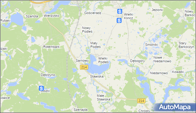 mapa Wielki Podleś, Wielki Podleś na mapie Targeo