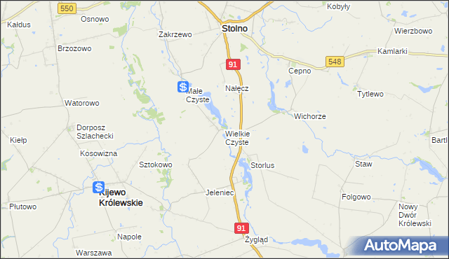 mapa Wielkie Czyste, Wielkie Czyste na mapie Targeo