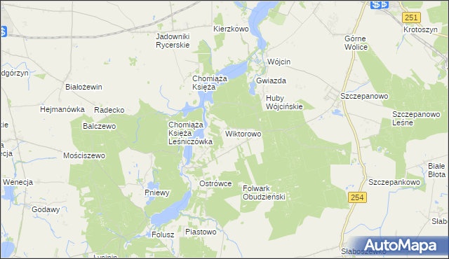 mapa Wiktorowo gmina Gąsawa, Wiktorowo gmina Gąsawa na mapie Targeo