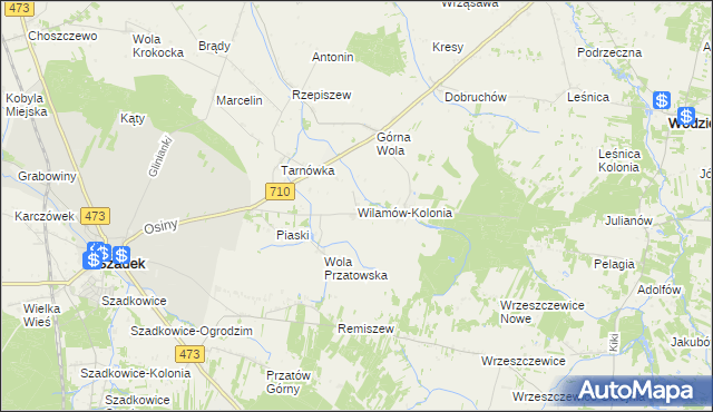 mapa Wilamów-Kolonia, Wilamów-Kolonia na mapie Targeo