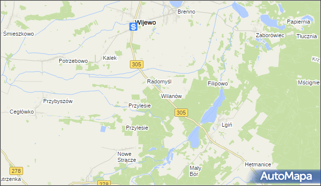 mapa Wilanów gmina Wijewo, Wilanów gmina Wijewo na mapie Targeo