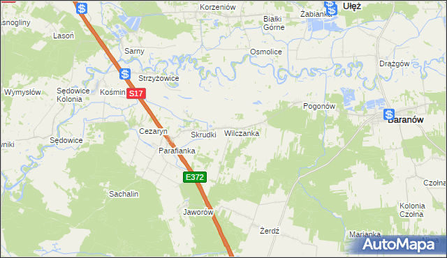 mapa Wilczanka, Wilczanka na mapie Targeo