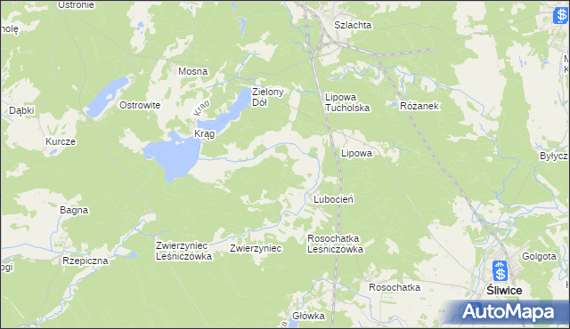 mapa Wilcze Doły gmina Śliwice, Wilcze Doły gmina Śliwice na mapie Targeo