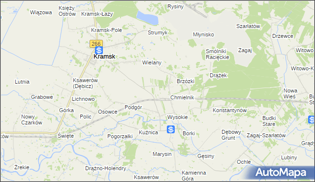 mapa Winnica gmina Kramsk, Winnica gmina Kramsk na mapie Targeo
