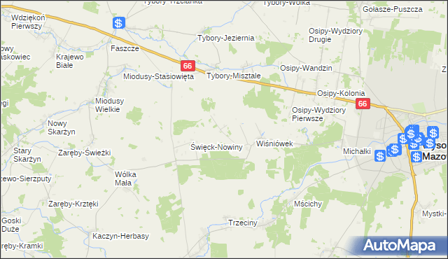 mapa Wiśniówek-Kolonia, Wiśniówek-Kolonia na mapie Targeo