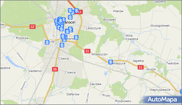 mapa Witaszyczki, Witaszyczki na mapie Targeo