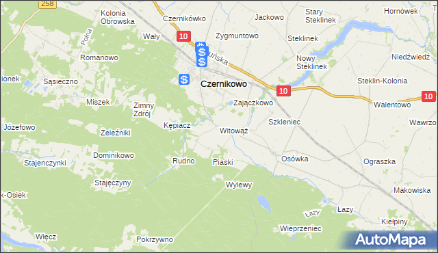 mapa Witowąż, Witowąż na mapie Targeo