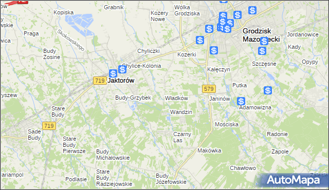 mapa Władków, Władków na mapie Targeo